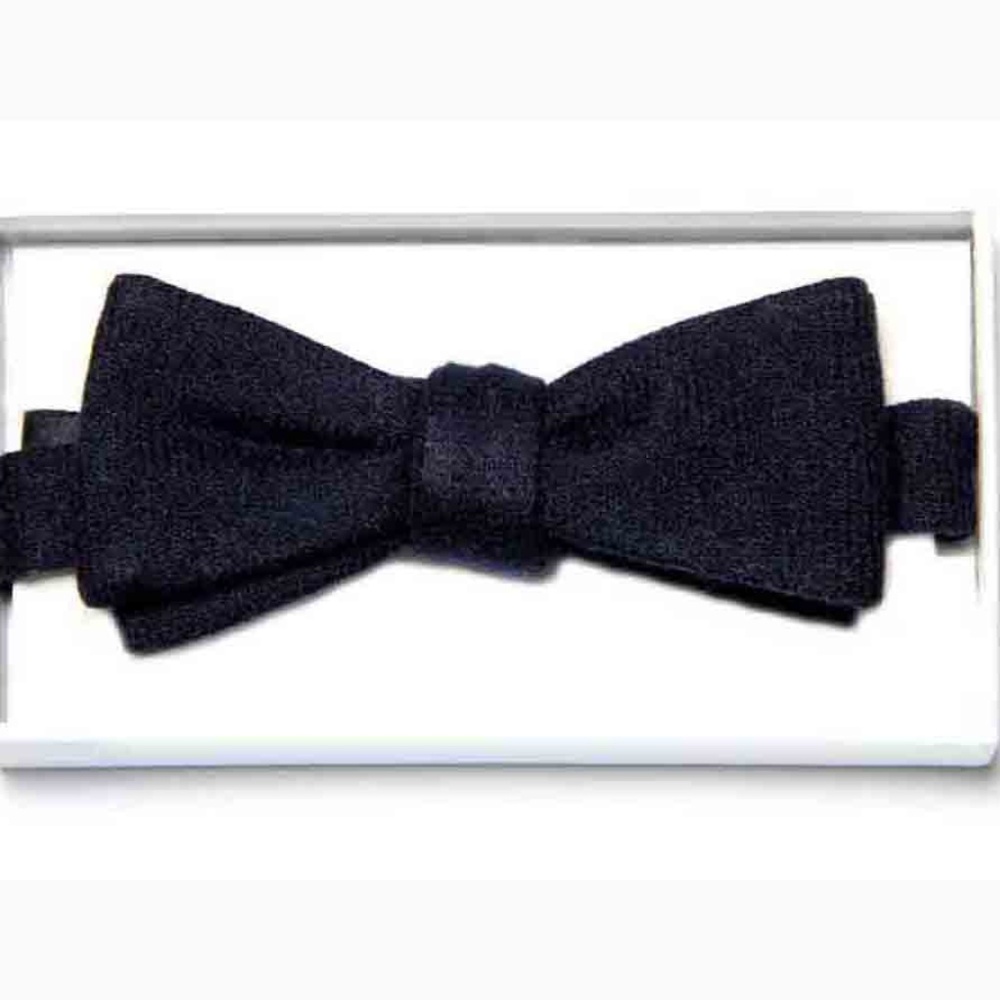 Mads Norgaard Copenhagen Wool Bow Tie Navy Blue